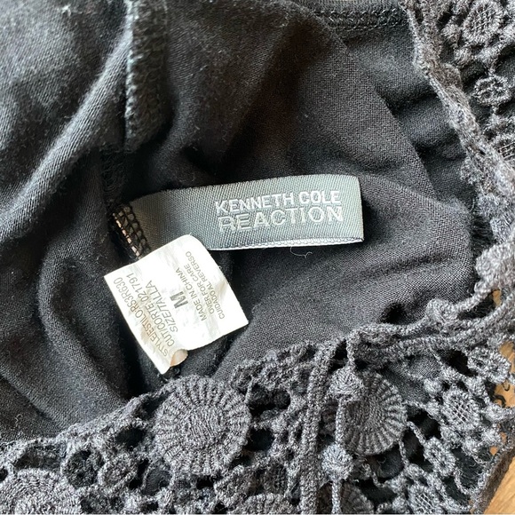 Kenneth Cole Reaction Black Sleeveless Dress with Lace Detail (M) - Picture 3 of 4